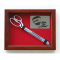 Red Ceremonial Scissors Display Case for 15" Chrome Ceremonial Scissors